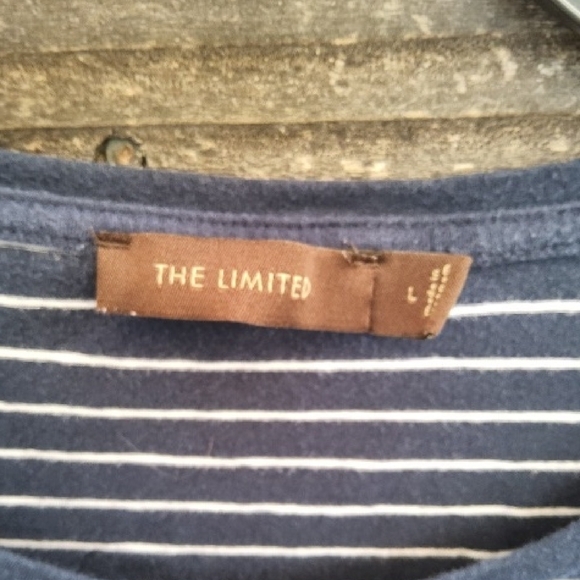 The Limited Navy and White Striped Long Sleeve Tee - Picture 2 of 5